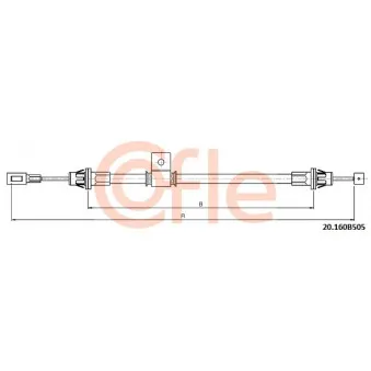 Tirette à câble, frein de stationnement COFLE 20.160B505