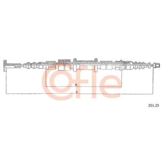 Tirette à câble, frein de stationnement COFLE 251.25