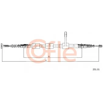 Tirette à câble, frein de stationnement COFLE