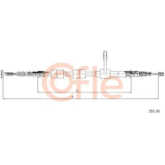 Tirette à câble, frein de stationnement COFLE