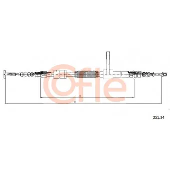 Tirette à câble, frein de stationnement COFLE