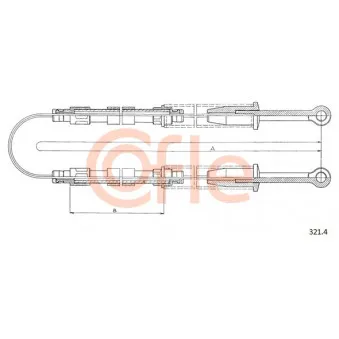 Tirette à câble, frein de stationnement COFLE 321.4