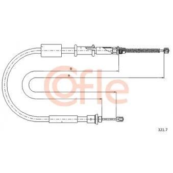 Tirette à câble, frein de stationnement COFLE