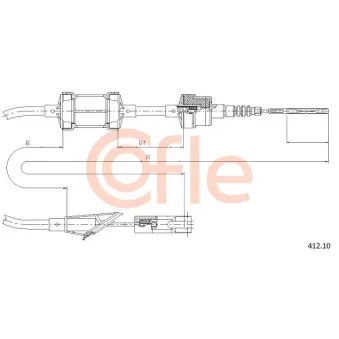 Tirette à câble, commande d'embrayage COFLE 412.10