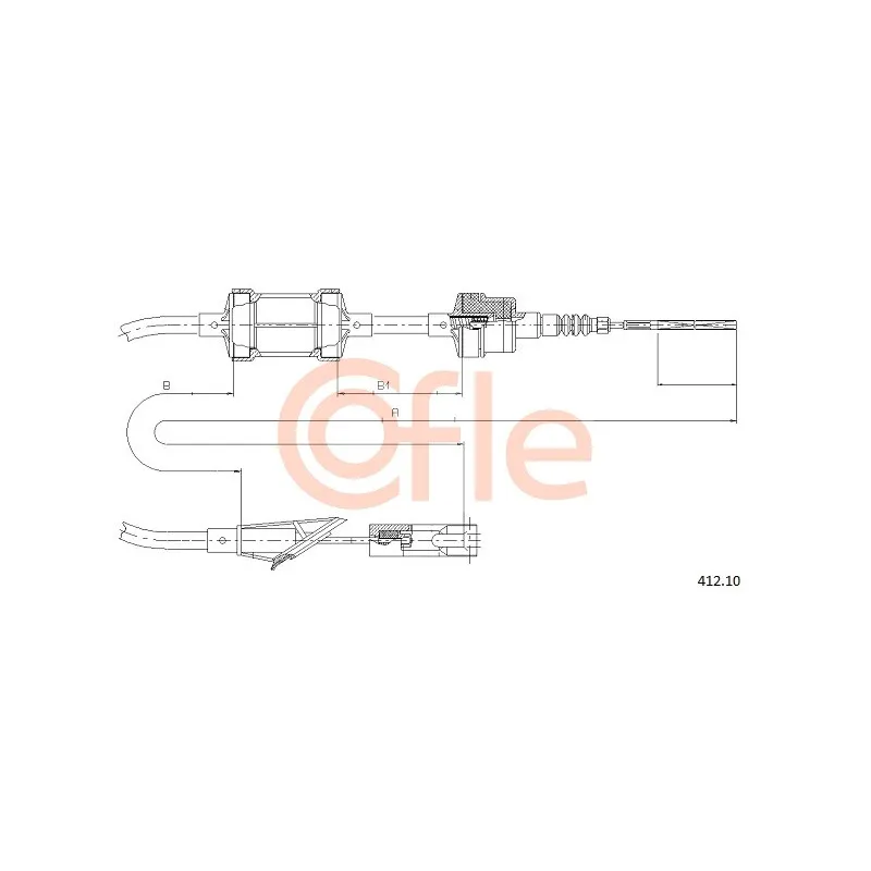 Tirette à câble, commande d'embrayage COFLE 412.10