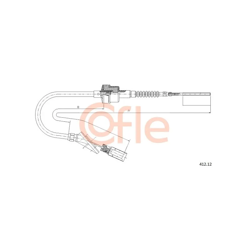 Tirette à câble, commande d'embrayage COFLE 412.12
