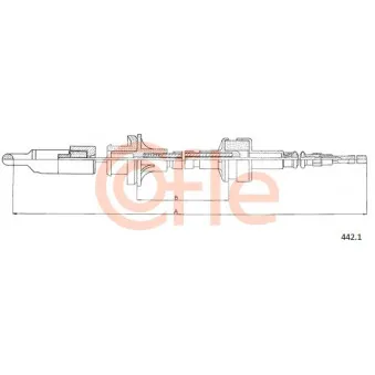 Tirette à câble, commande d'embrayage COFLE 442.1