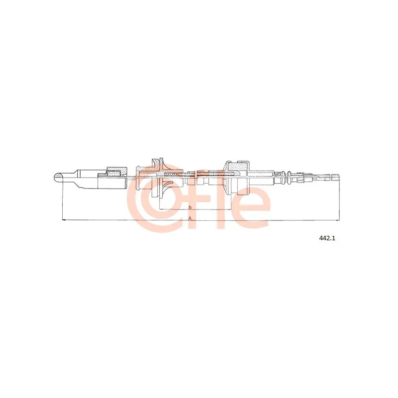 Tirette à câble, commande d'embrayage COFLE 442.1