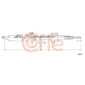 Tirette à câble, commande d'embrayage COFLE 442.2