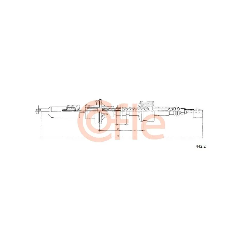 Tirette à câble, commande d'embrayage COFLE 442.2