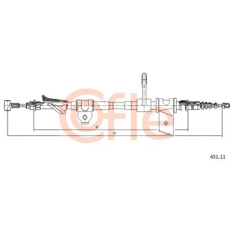 Tirette à câble, frein de stationnement COFLE 451.11