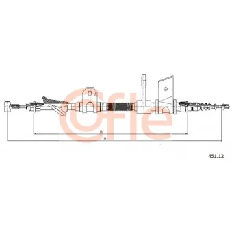 Tirette à câble, frein de stationnement COFLE 451.12