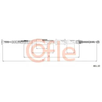 Tirette à câble, frein de stationnement COFLE 461.10
