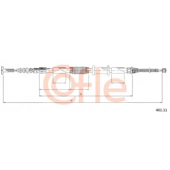 Tirette à câble, frein de stationnement COFLE 461.11