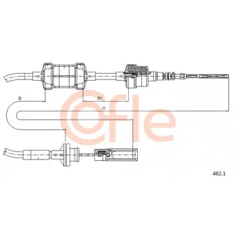 Tirette à câble, commande d'embrayage COFLE 462.1