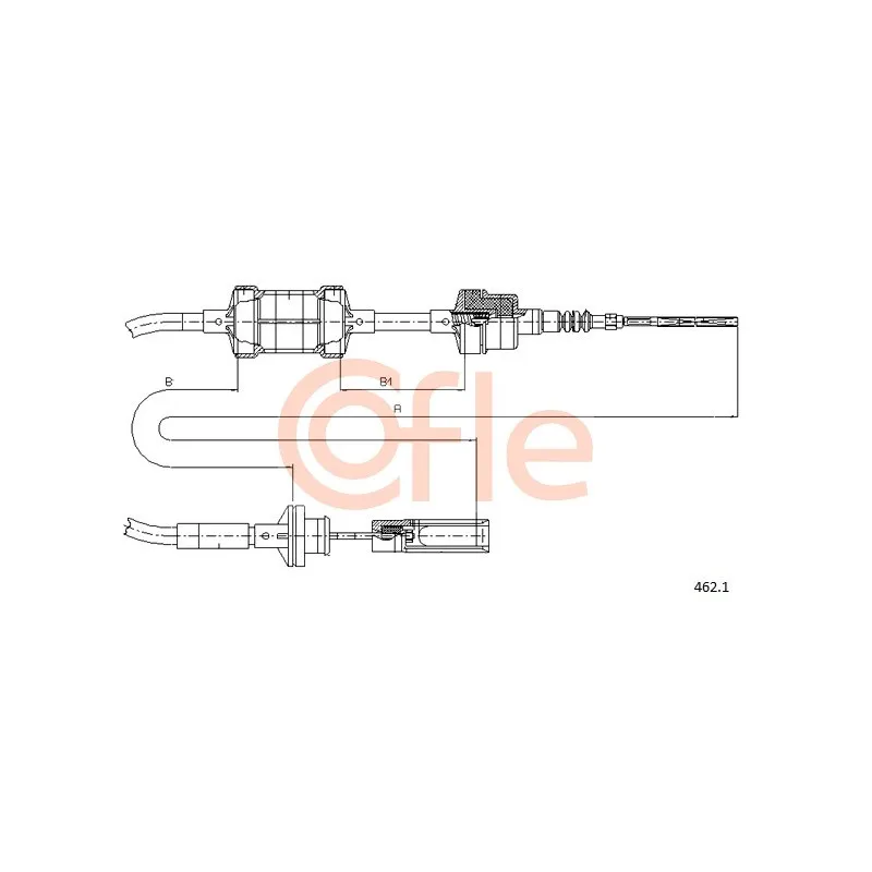 Tirette à câble, commande d'embrayage COFLE 462.1