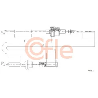 Tirette à câble, commande d'embrayage COFLE 462.2