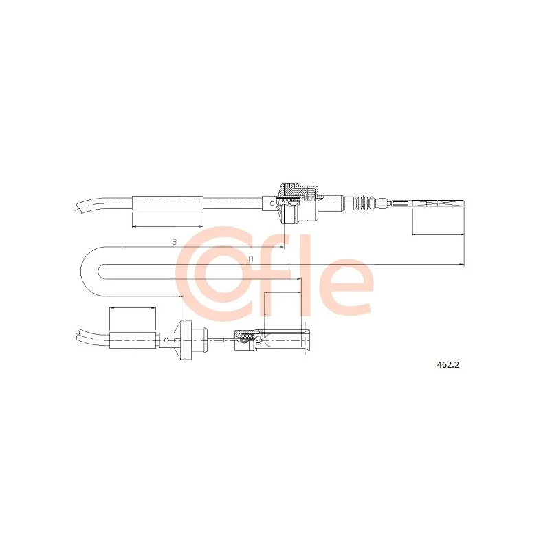 Tirette à câble, commande d'embrayage COFLE 462.2