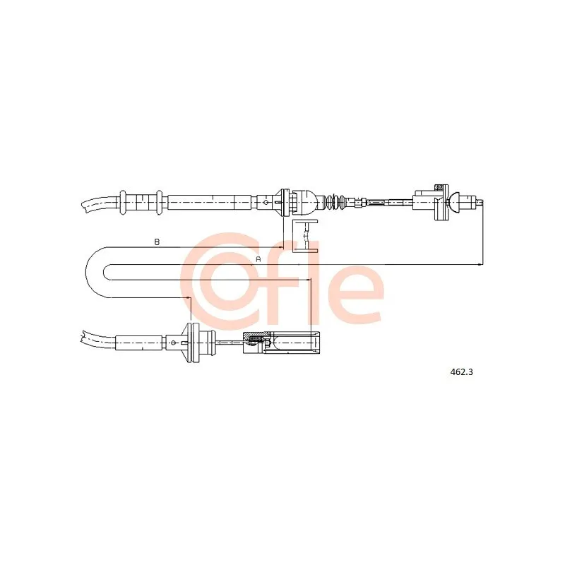 Tirette à câble, commande d'embrayage COFLE 462.3