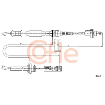 Tirette à câble, commande d'embrayage COFLE 462.4