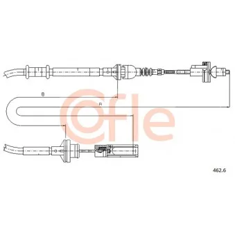 Tirette à câble, commande d'embrayage COFLE 462.6