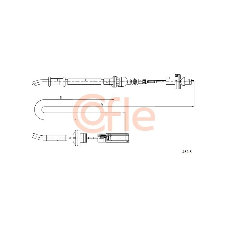 Tirette à câble, commande d'embrayage COFLE 462.6