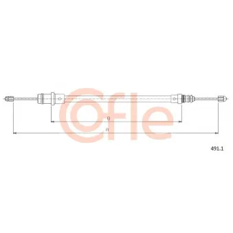 Tirette à câble, frein de stationnement COFLE 491.1