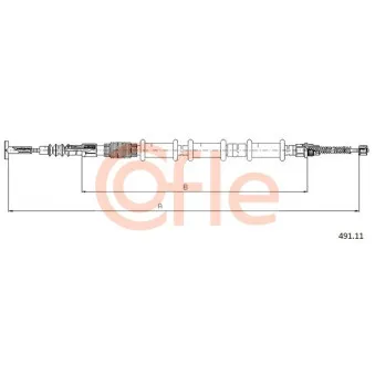 Tirette à câble, frein de stationnement COFLE