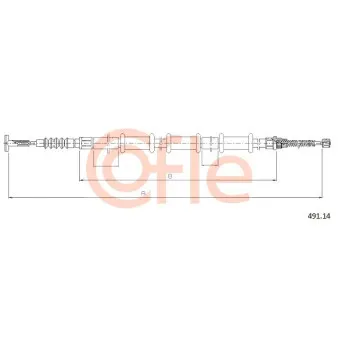 Tirette à câble, frein de stationnement COFLE 491.14