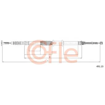 Tirette à câble, frein de stationnement COFLE