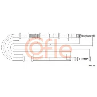 Tirette à câble, frein de stationnement COFLE