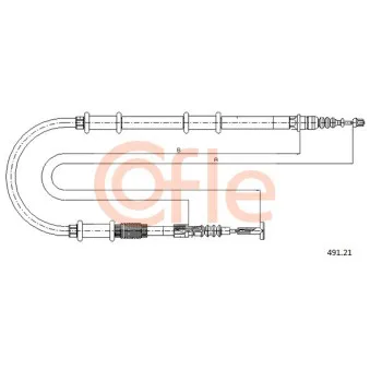 Tirette à câble, frein de stationnement COFLE 491.21