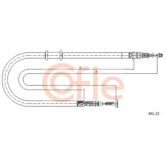 Tirette à câble, frein de stationnement COFLE