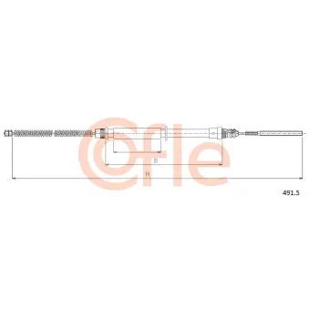 Tirette à câble, frein de stationnement COFLE 491.5