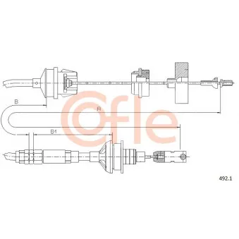 Tirette à câble, commande d'embrayage COFLE 492.1
