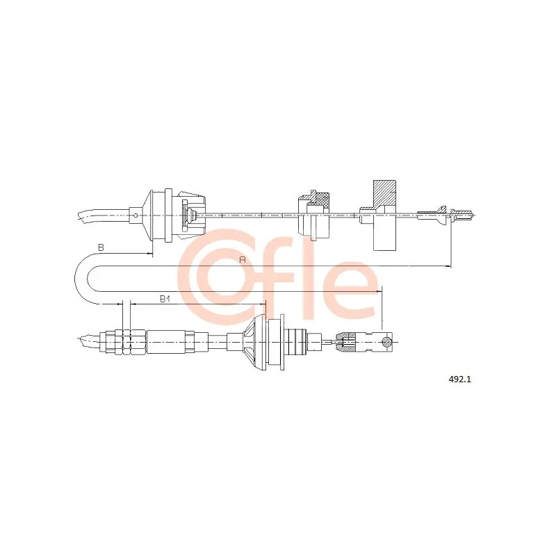 Tirette à câble, commande d'embrayage COFLE 492.1