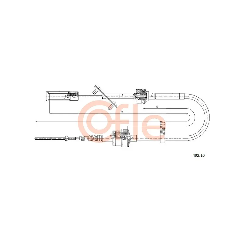Tirette à câble, commande d'embrayage COFLE 492.10