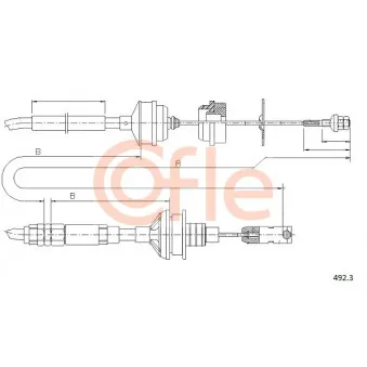 Tirette à câble, commande d'embrayage COFLE 492.3