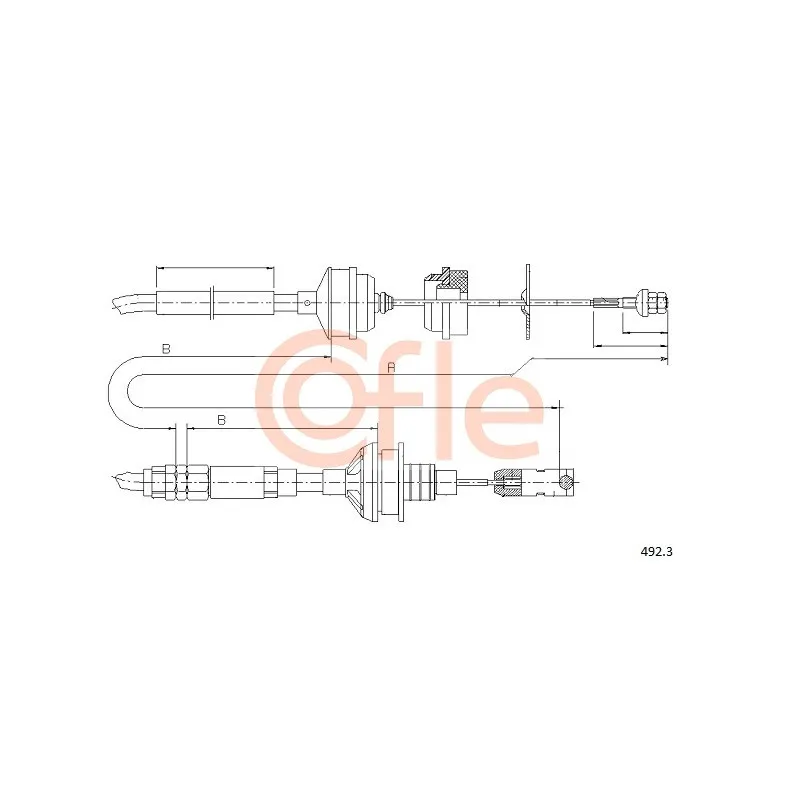 Tirette à câble, commande d'embrayage COFLE 492.3