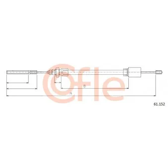 Tirette à câble, frein de stationnement COFLE 61.152