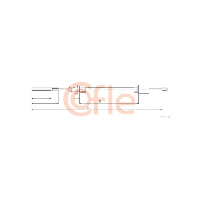 Tirette à câble, frein de stationnement COFLE 61.152