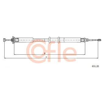 Tirette à câble, frein de stationnement COFLE