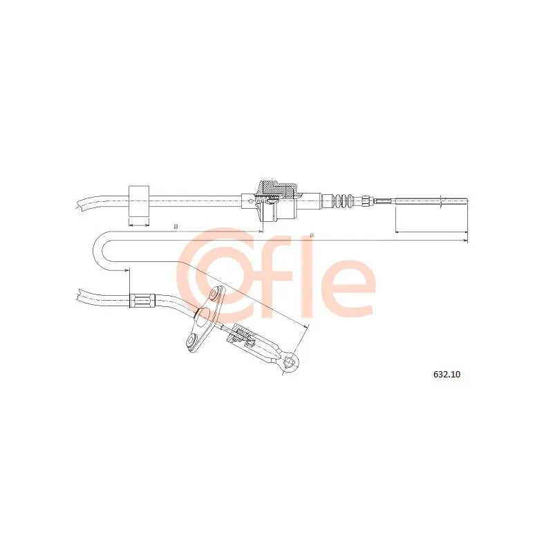 Tirette à câble, commande d'embrayage COFLE 632.10
