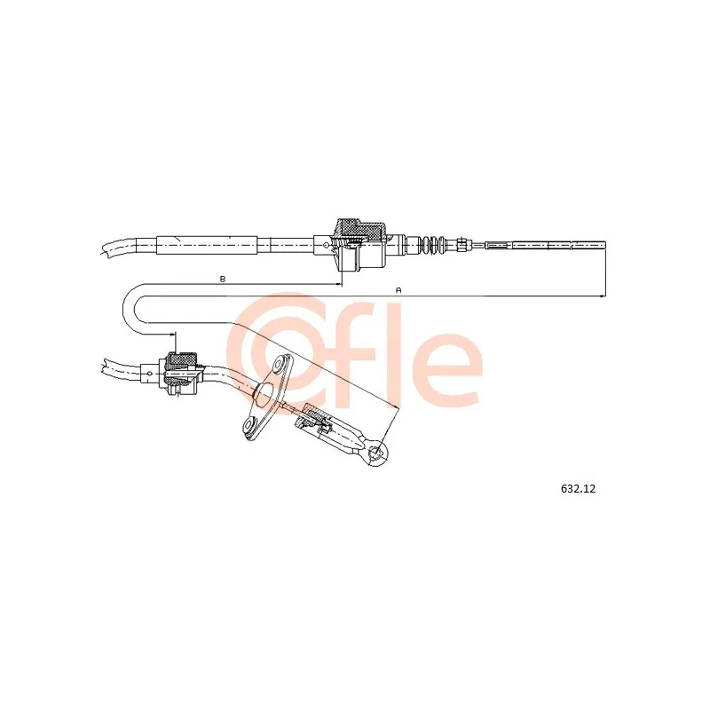 Tirette à câble, commande d'embrayage COFLE 632.12