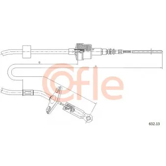 Tirette à câble, commande d'embrayage COFLE 632.13