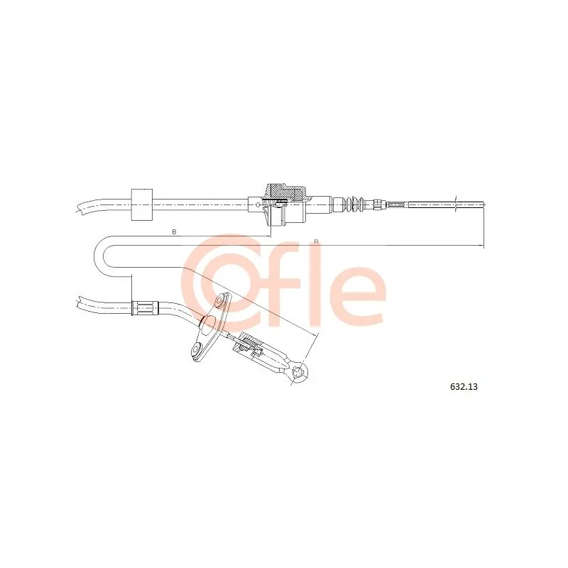 Tirette à câble, commande d'embrayage COFLE 632.13