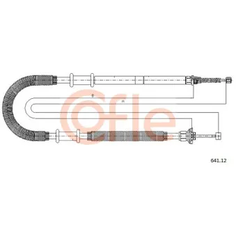 Tirette à câble, frein de stationnement COFLE 641.12