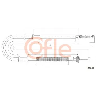 Tirette à câble, frein de stationnement COFLE