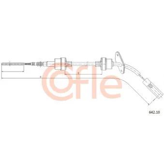 Tirette à câble, commande d'embrayage COFLE 642.10