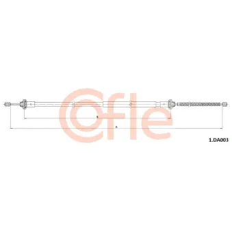 Tirette à câble, frein de stationnement COFLE 92.1.DA003